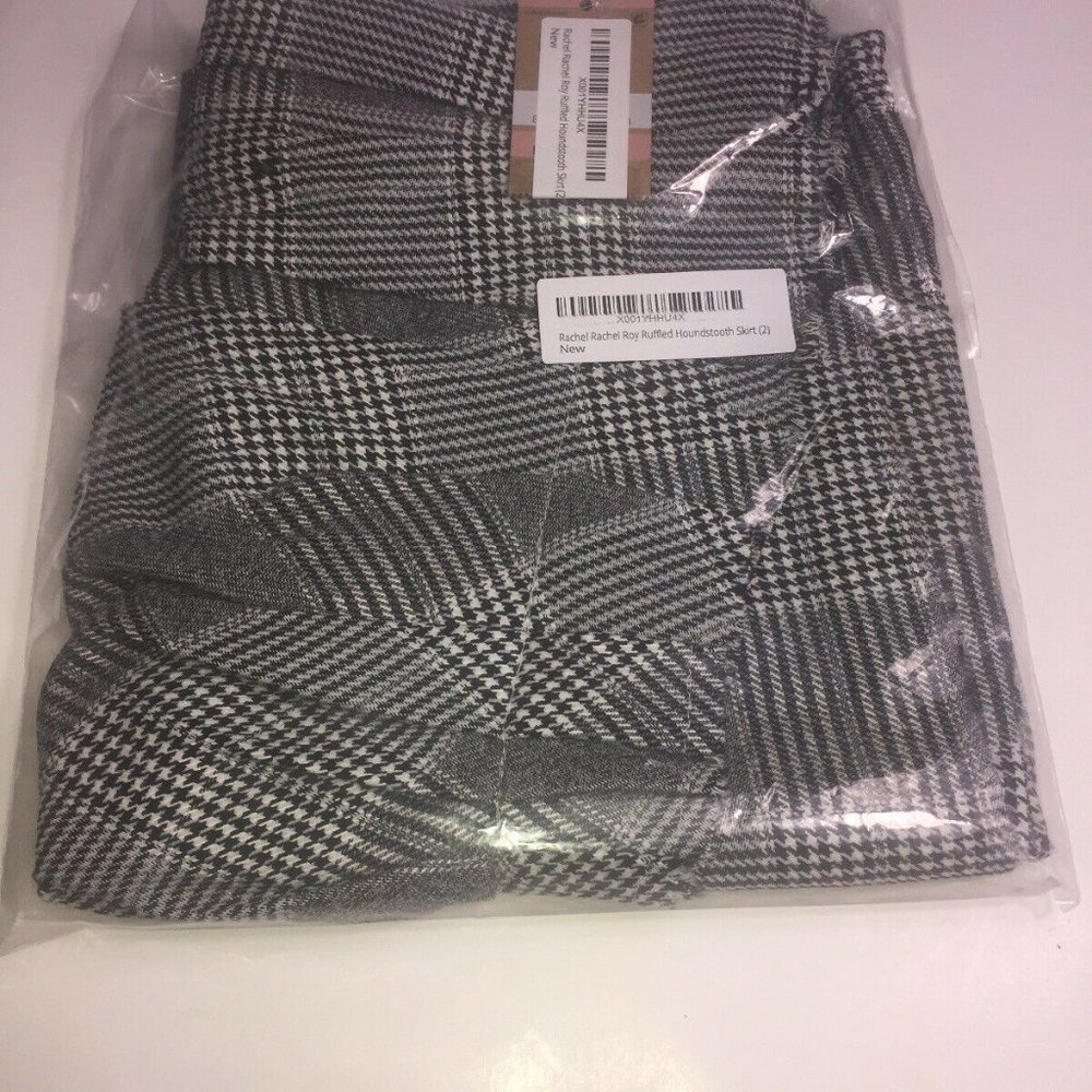 Rachel Rachel Roy Ruffled Houndstooth Skirt Retail $89.00 Size 2 - Picture 3 of 5